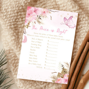 Butterfly Floral Guess The Price Is Right Game