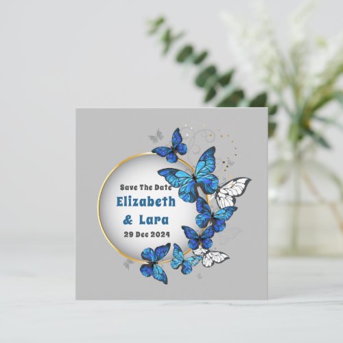 Butterfly floral Invitation card