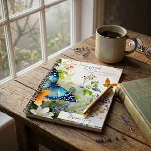 Butterfly floral personalized prayer journal