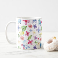 Butterfly floral spring mug