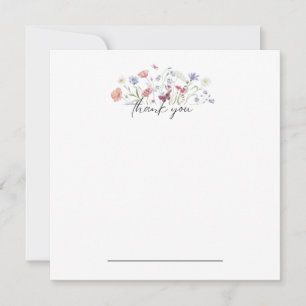 Butterfly Floral Thank You Notecard