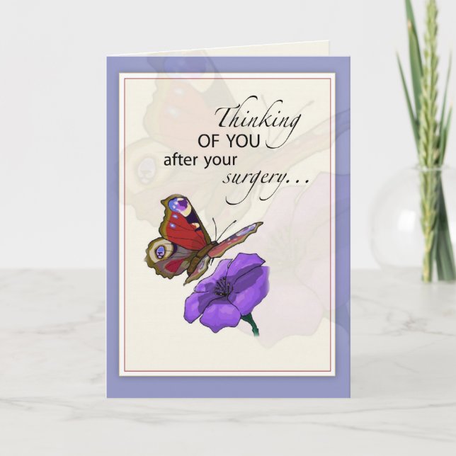 Butterfly, Flower, after Surgery Card (Front)