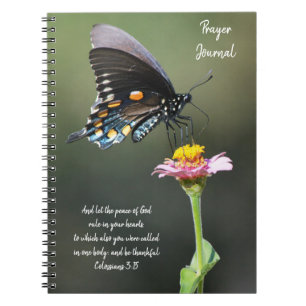 Butterfly Flower Bible Verse Prayer Journal