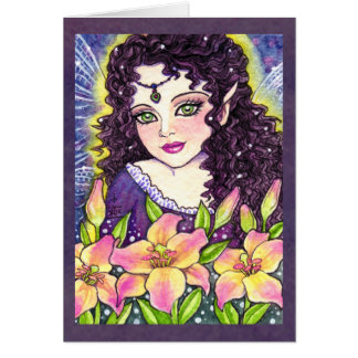 Butterfly Flower Fairy Fantasy Card by Ann Howard