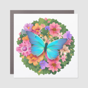 Butterfly Flower Garden Car Magnet