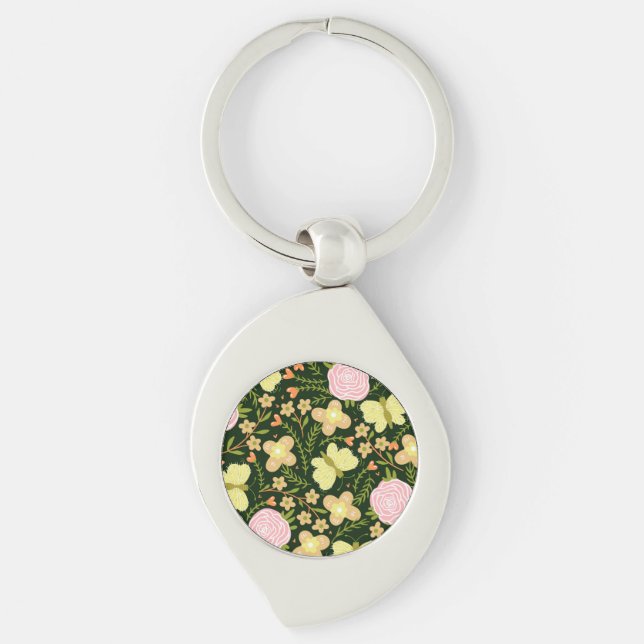 Butterfly Flower Keychain (Front)