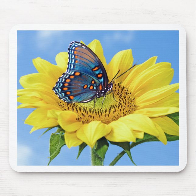 butterfly_flower_mousepad mouse pad (Front)