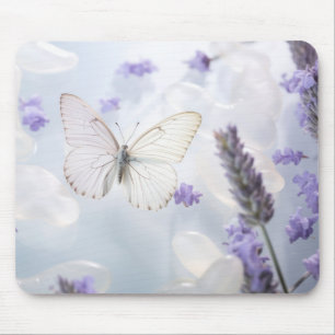 Butterfly Flower Nature Serene Tranquil Mouse Pad