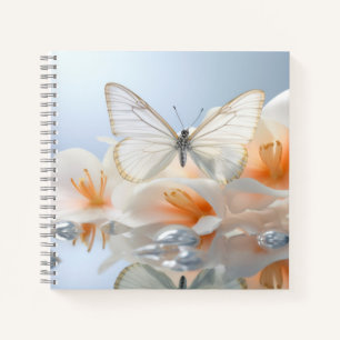 Butterfly Flower Nature Serene Tranquil Notebook