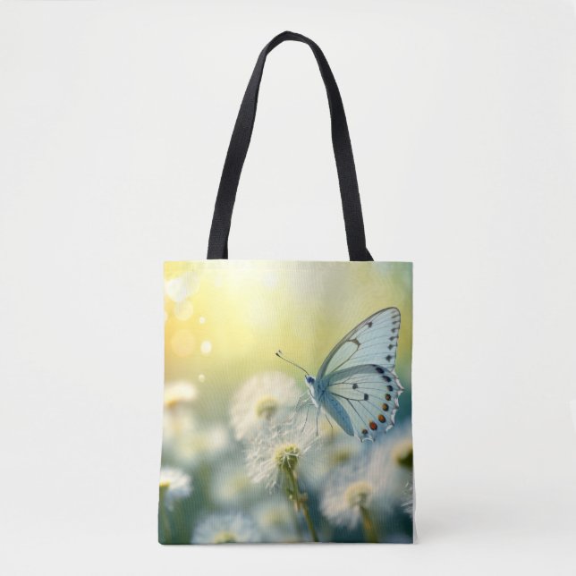 Butterfly Flower Nature Serene Tranquil  Tote Bag (Front)