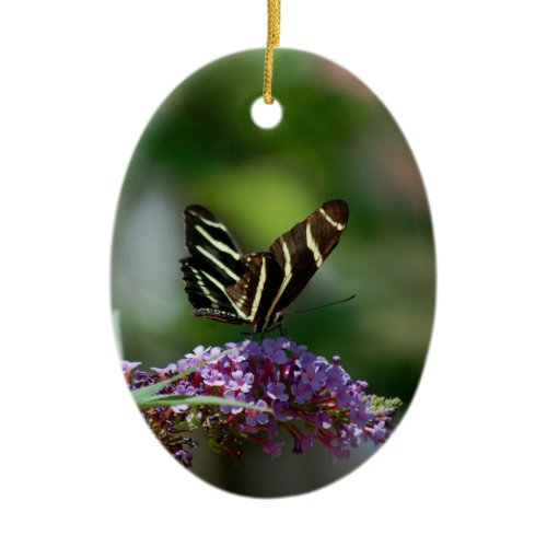 Butterfly &amp; flower ornament/wall hanging ceramic ornament