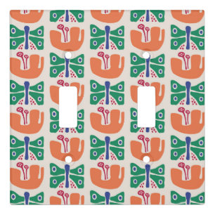 Butterfly Flower Pattern Light Switch Cover