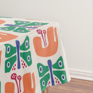 Butterfly Flower Pattern Tablecloth