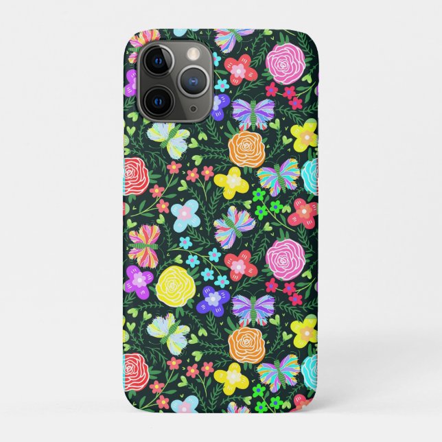 Butterfly Flower Rainbow Case-Mate iPhone Case (Back)