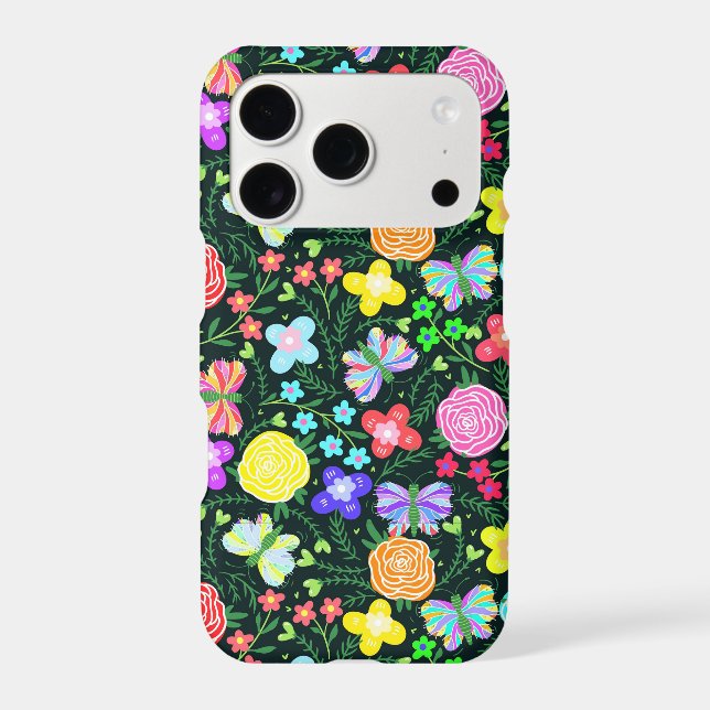 Butterfly Flower Rainbow Iphone Case (Back)