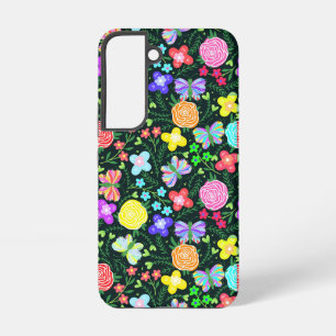 Butterfly Flower Rainbow Samsung Galaxy S22 Case
