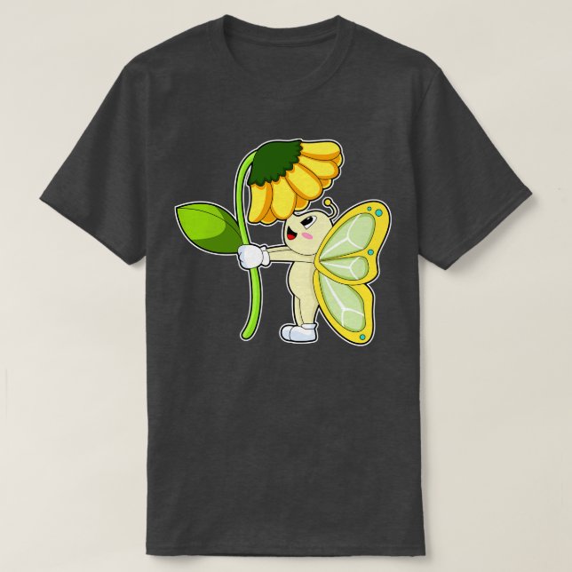 Butterfly Flower T-Shirt (Design Front)