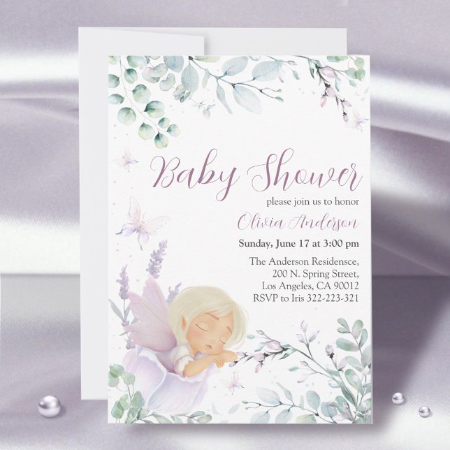 Butterfly & Flower Watercolor Baby Shower Invitation (Creator Uploaded)