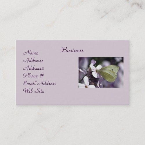 Butterfly  Flowers Business Cards