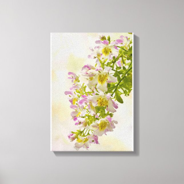 Butterfly Flowers Canvas Print (Front)
