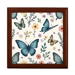 Butterfly Flowers Gift Box