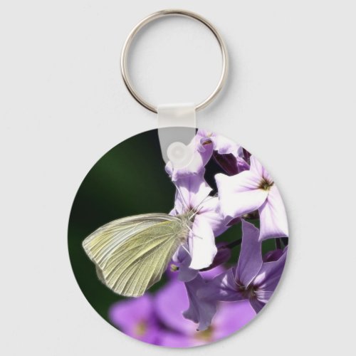 Butterfly  Flowers Gifts Keychain