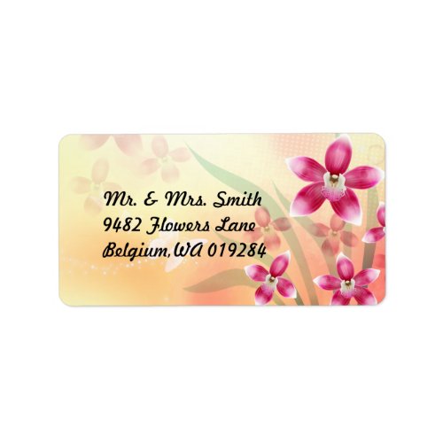 Butterfly  Flowers Label