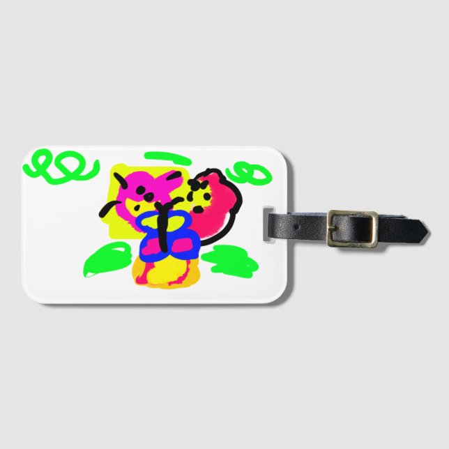 Butterfly  flowers  luggage tag (Front Horizontal)