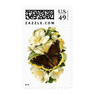 Butterfly Flowers Postage