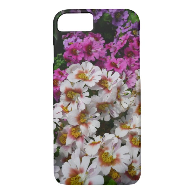 Butterfly Flowers White Pink and Purple Case-Mate iPhone Case (Back)