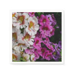 Butterfly Flowers White Pink and Purple Napkins