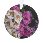 Butterfly Flowers White Pink and Purple Ornament