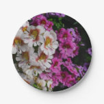 Butterfly Flowers White Pink and Purple Paper Plates