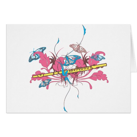 Butterfly Flute Cards (Front Horizontal)