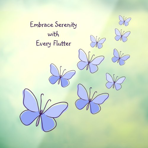Butterfly Flutter in Blue _ Embrace Serenity Bath Window Cling