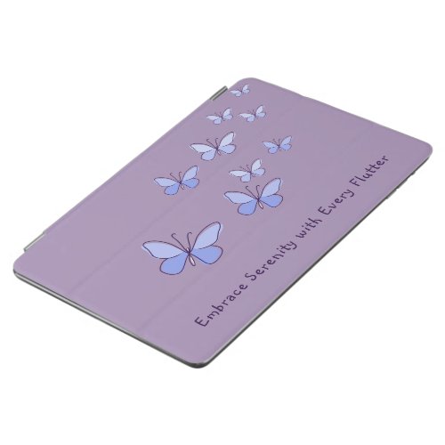 Butterfly Flutter in Blue _ Name  Initial iPad Air Cover