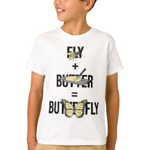 Butterfly Fly plus Butter Funny Pun