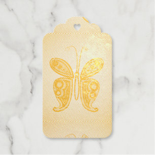 Butterfly foil gift tags