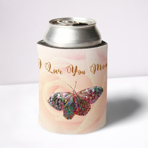Butterfly For Mom Can Cooler