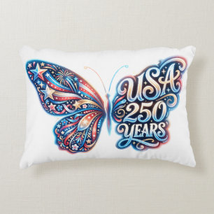 Butterfly for the USA 250th anniversary Accent Pillow