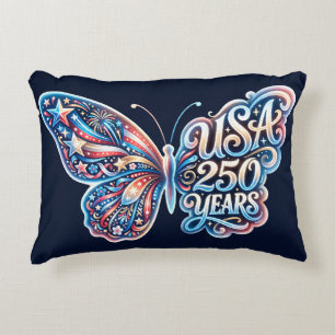 Butterfly for the USA 250th anniversary Accent Pillow