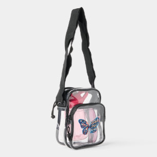 Butterfly for the USA 250th anniversary Clear Crossbody Bag