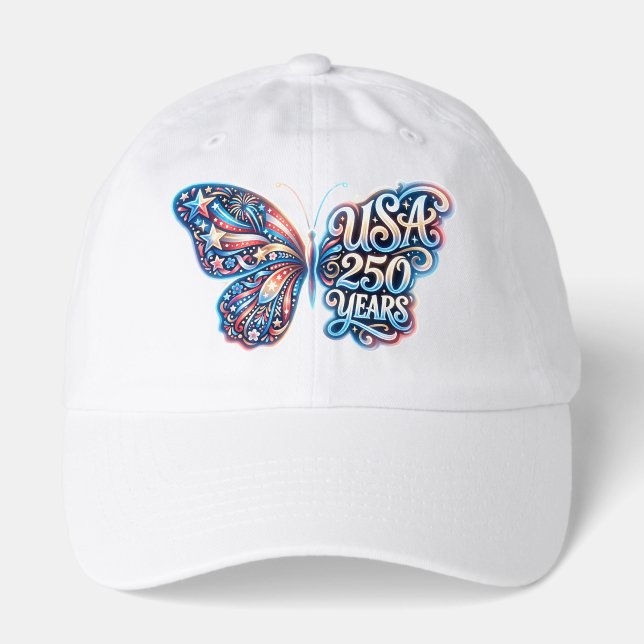 Butterfly for the USA 250th anniversary Hat (Front)