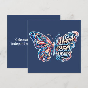 Butterfly for the USA 250th anniversary Holiday Card