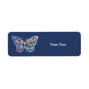 Butterfly for the USA 250th anniversary Label
