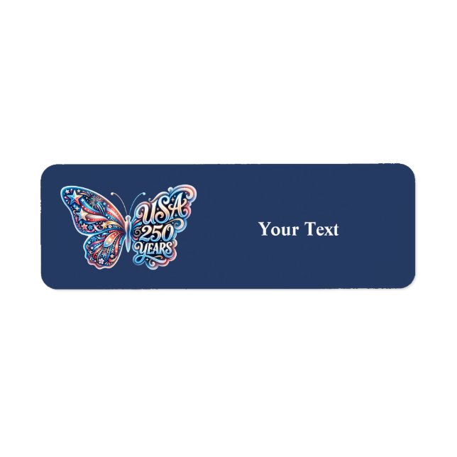 Butterfly for the USA 250th anniversary Label (Front)