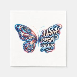 Butterfly for the USA 250th anniversary Napkins