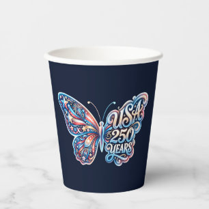 Butterfly for the USA 250th anniversary Paper Cups