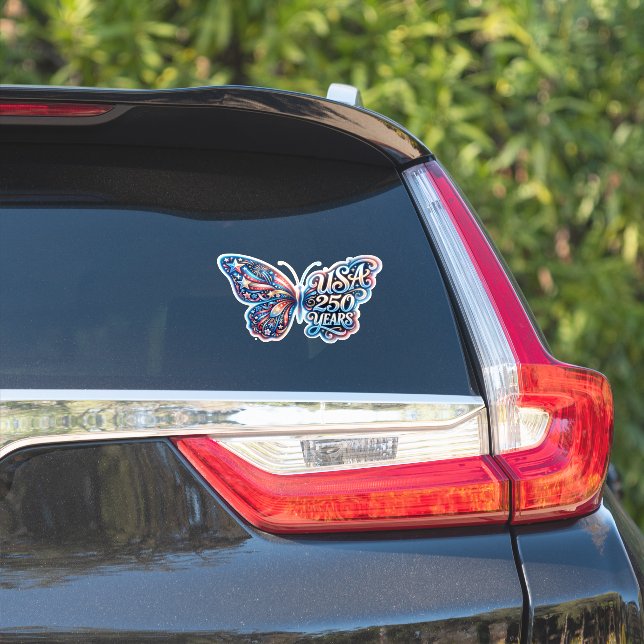 Butterfly for the USA 250th anniversary Sticker (Car Side)