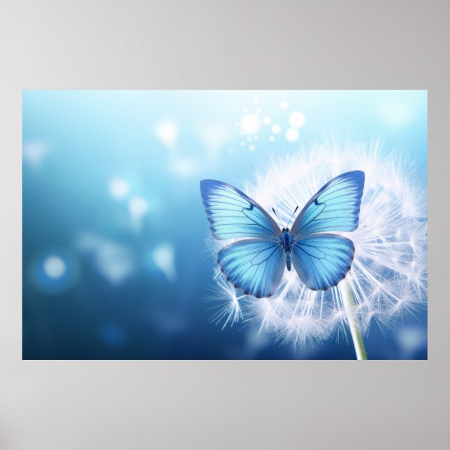 Butterfly Forest Nature Serene Tranquil  Poster (Front)